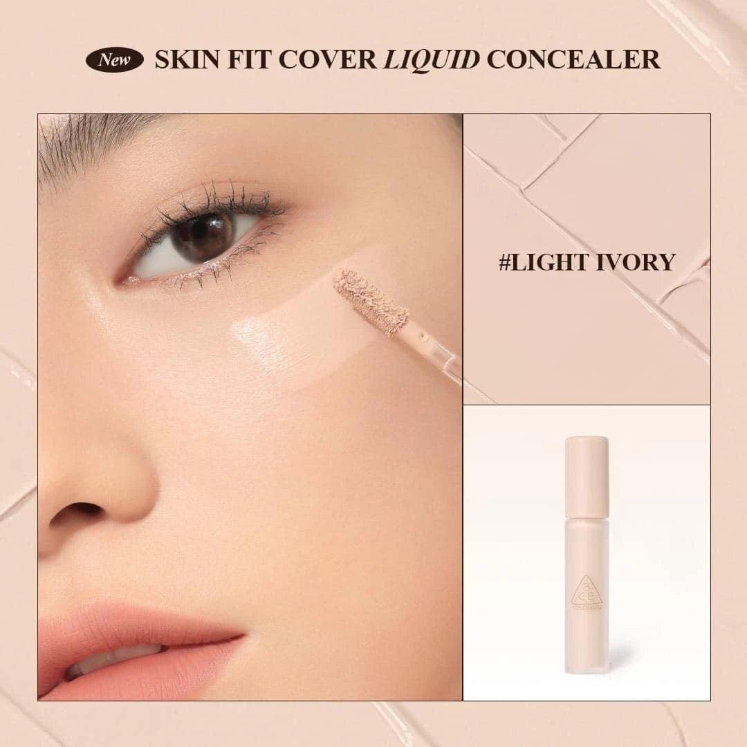 3CE Skin Fit Cover Liquid Concealer 5.2g Face Concealer 3CE 02 LIGHT IVORY