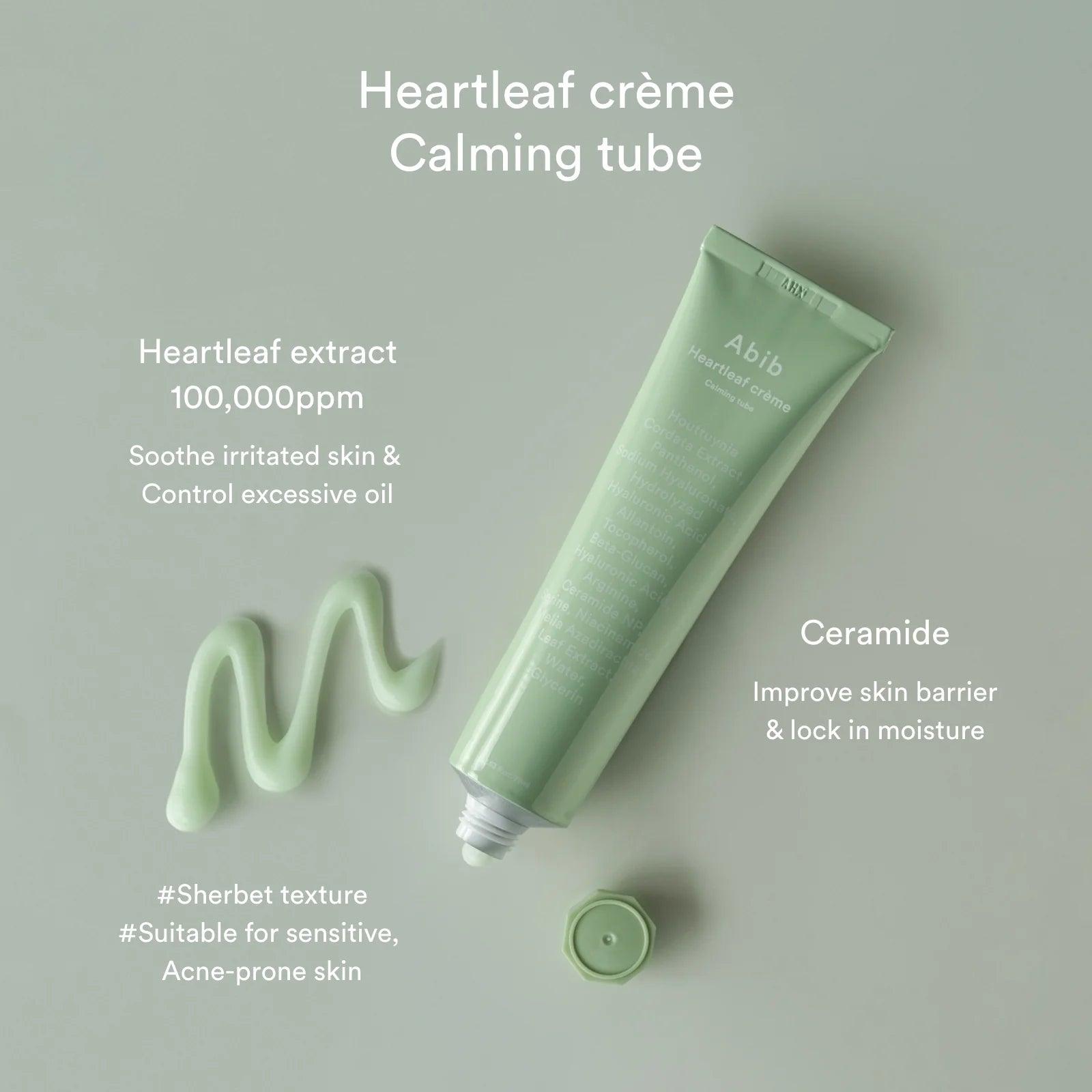 Abib Heartleaf crème Calming tube 75ml Moisturizer Cream Abib