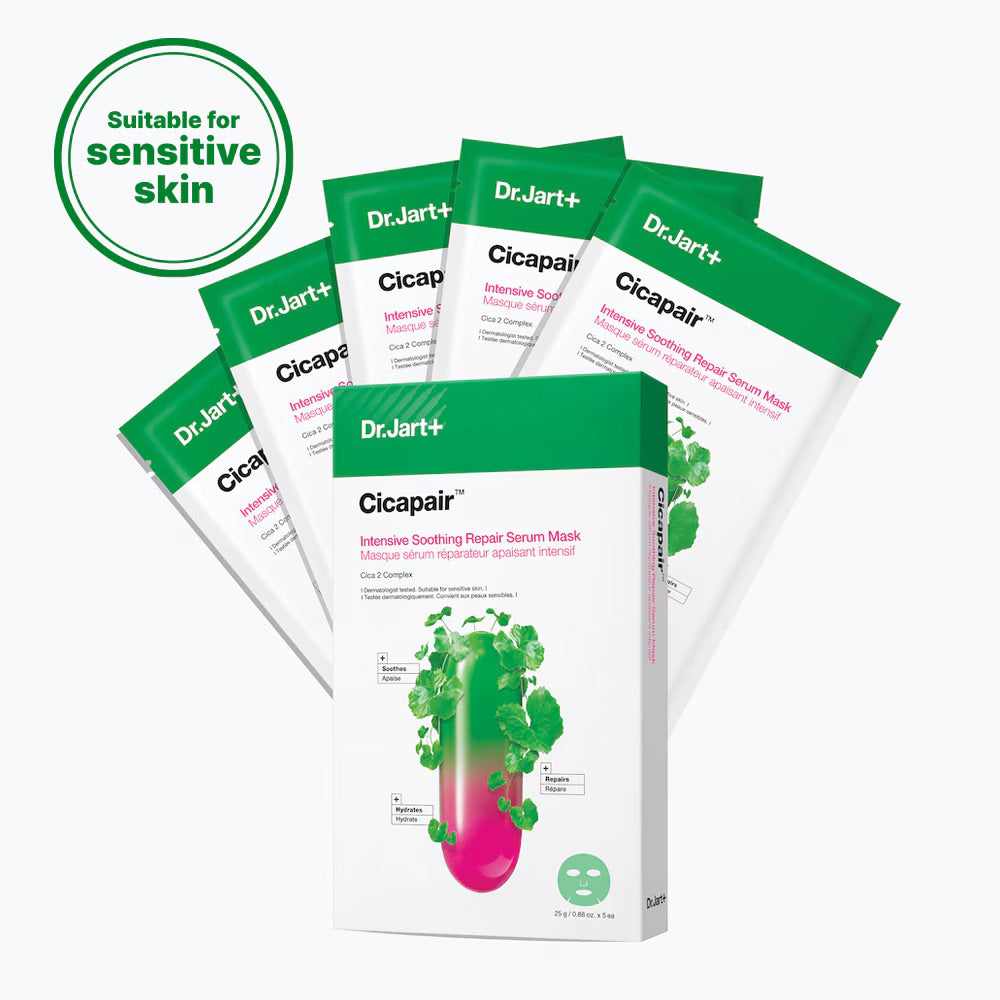 Dr.Jart+ Cicapair Sensitive Skin Serum Face Mask For Redness (5 Sheets) Mask Sheet Dr.Jart+