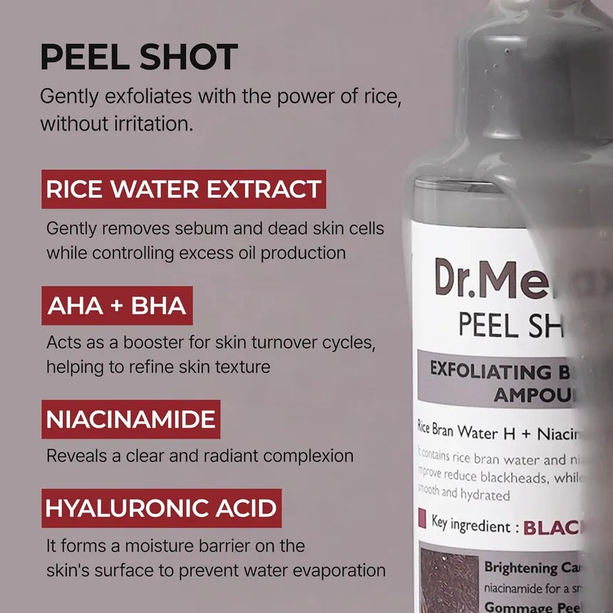 Dr.Melaxin - Peel Shot Exfoliating Black Rice Ampoule 80ml Ampoule Dr.Melaxin