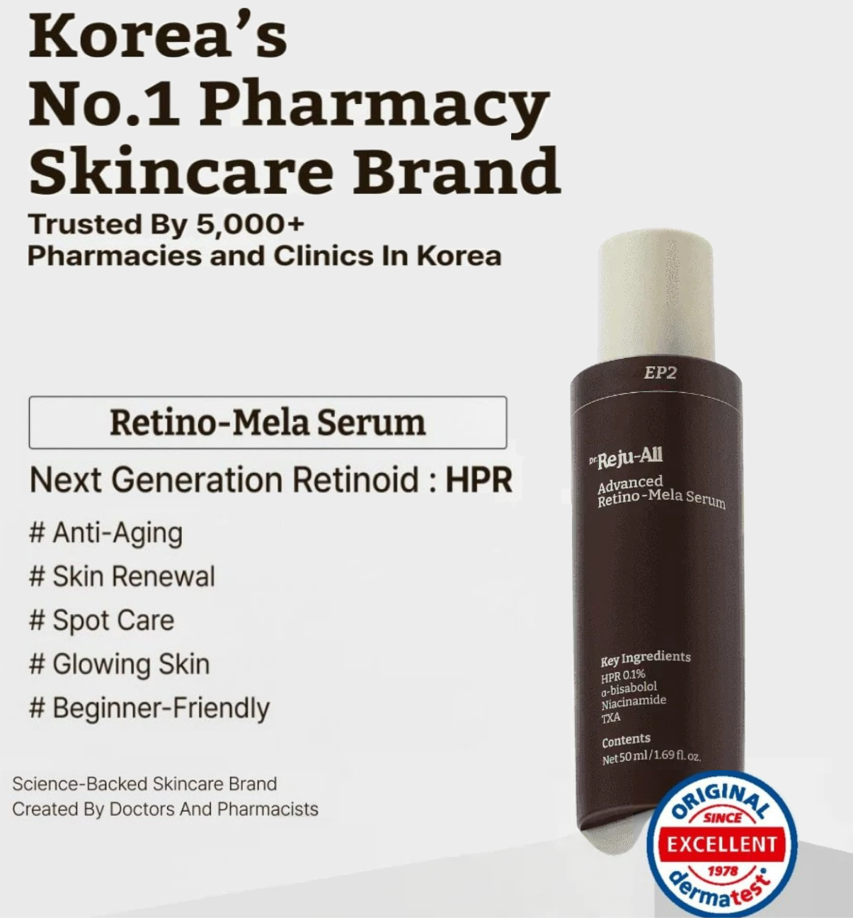 Dr.Reju-All Advanced Retino-Mela Serum (50ml) (Korean Version Bigger Size)-thekimyoung.com