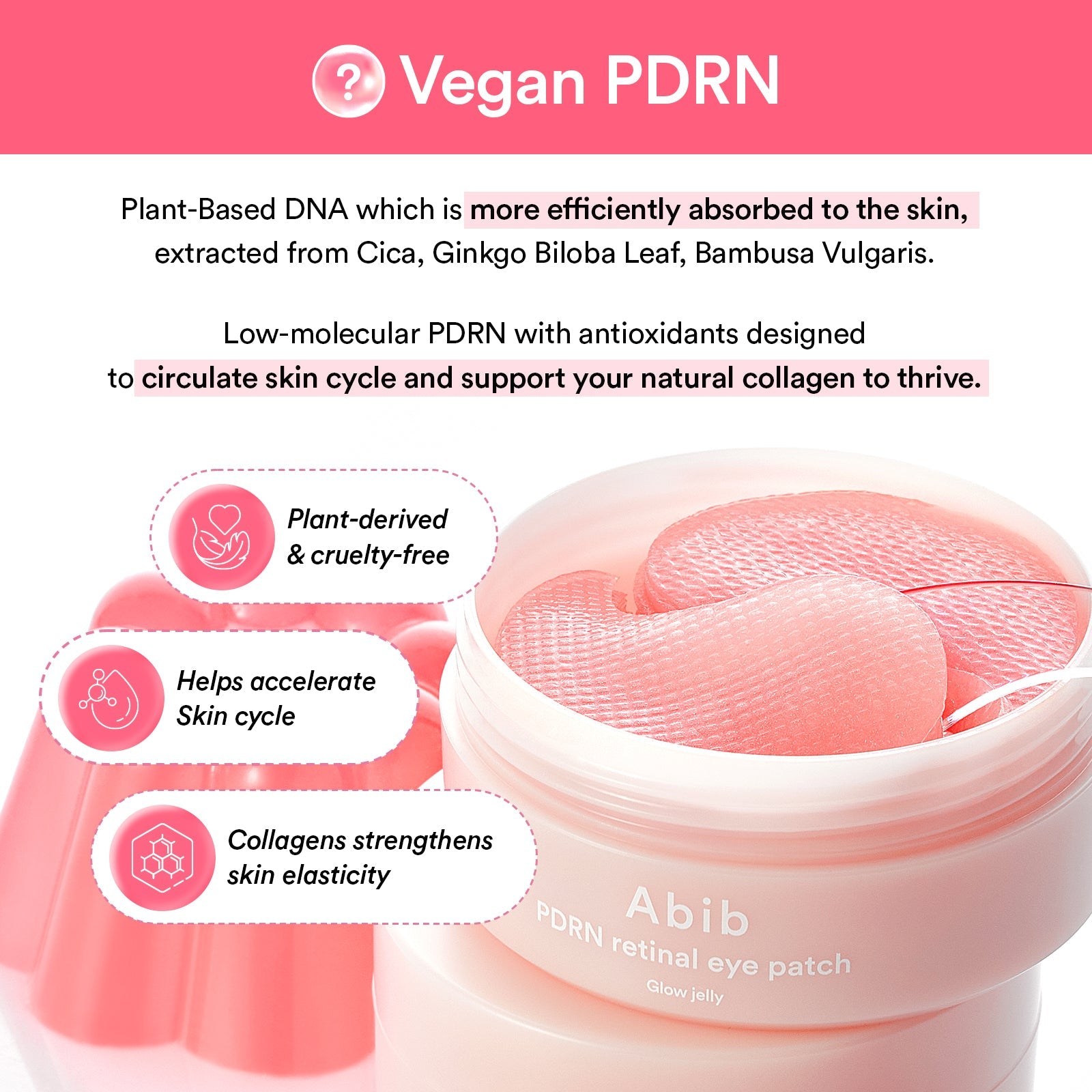 Abib - PDRN retinal eye patch Glow jelly (60 Patches)-thekimyoung.com
