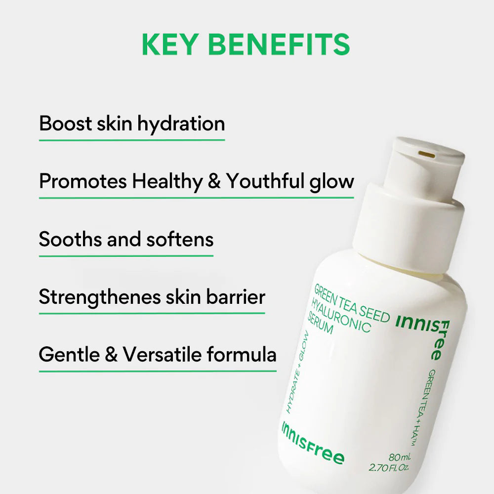 innisfree Green Tea Seed Hyaluronic Serum 80ml-thekimyoung.com