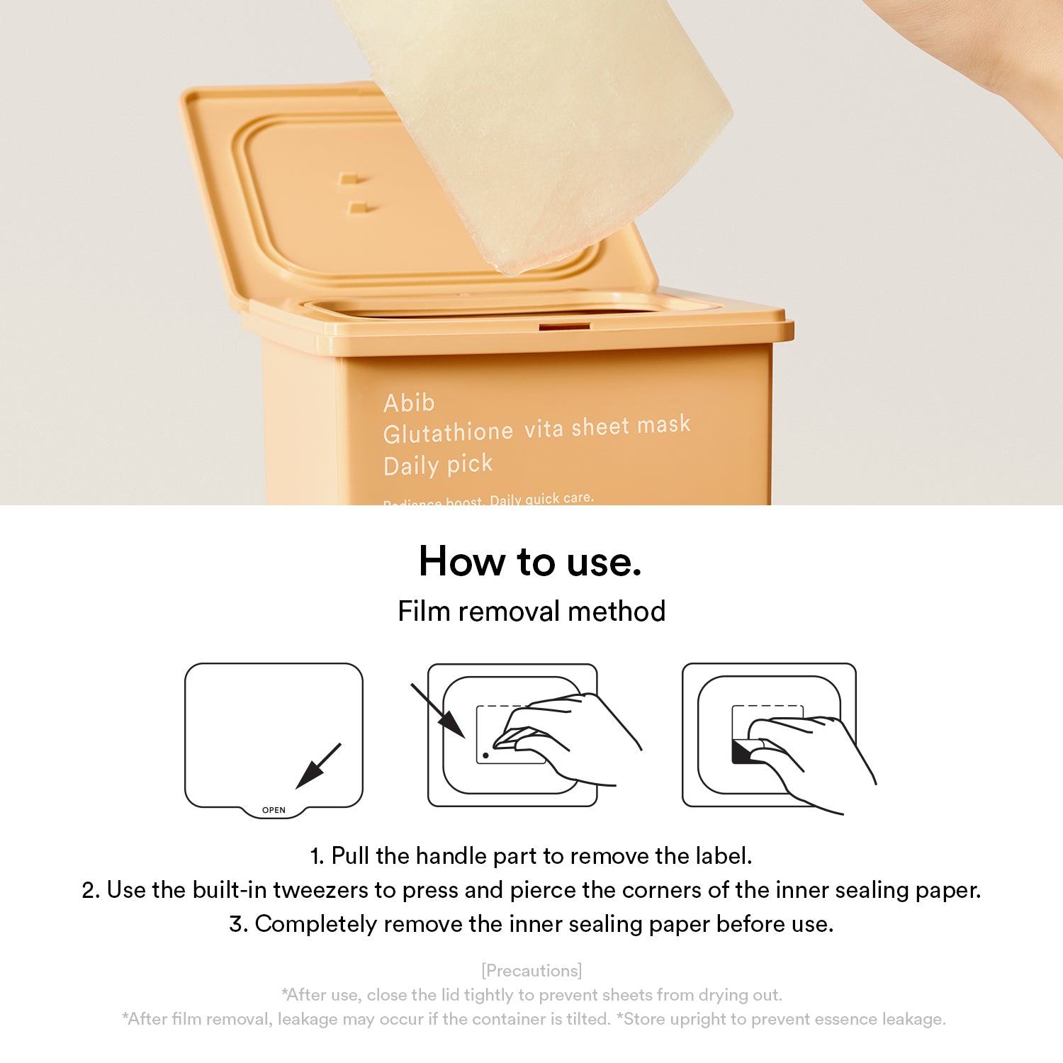 Abib - Glutathione Vita Sheet Mask Daily Pick (30 Sheets)-thekimyoung.com