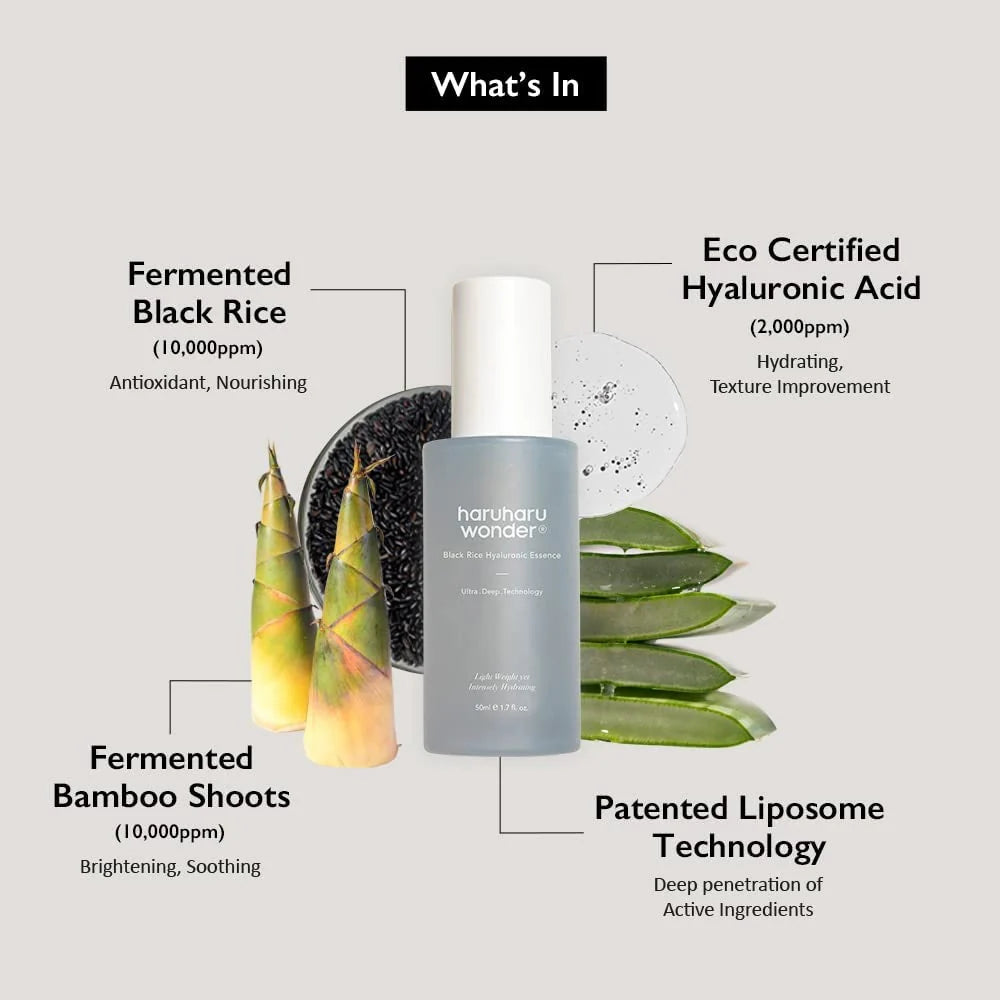 haruharu wonder - Black Rice Hyaluronic Essence 50ml-thekimyoung.com