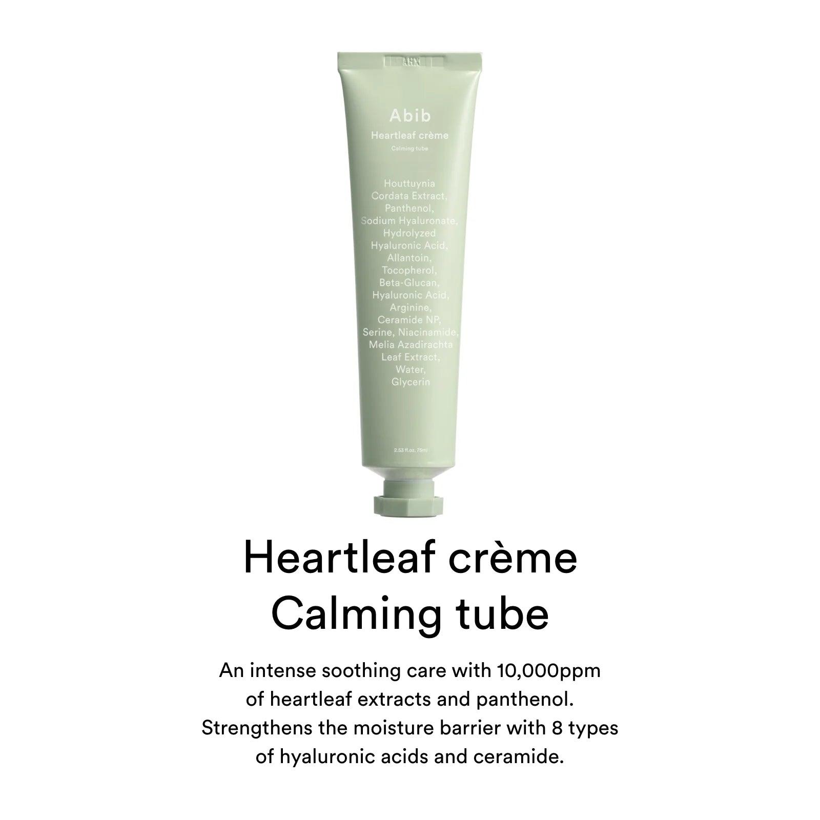 Abib Heartleaf crème Calming tube 75ml Moisturizer Cream Abib