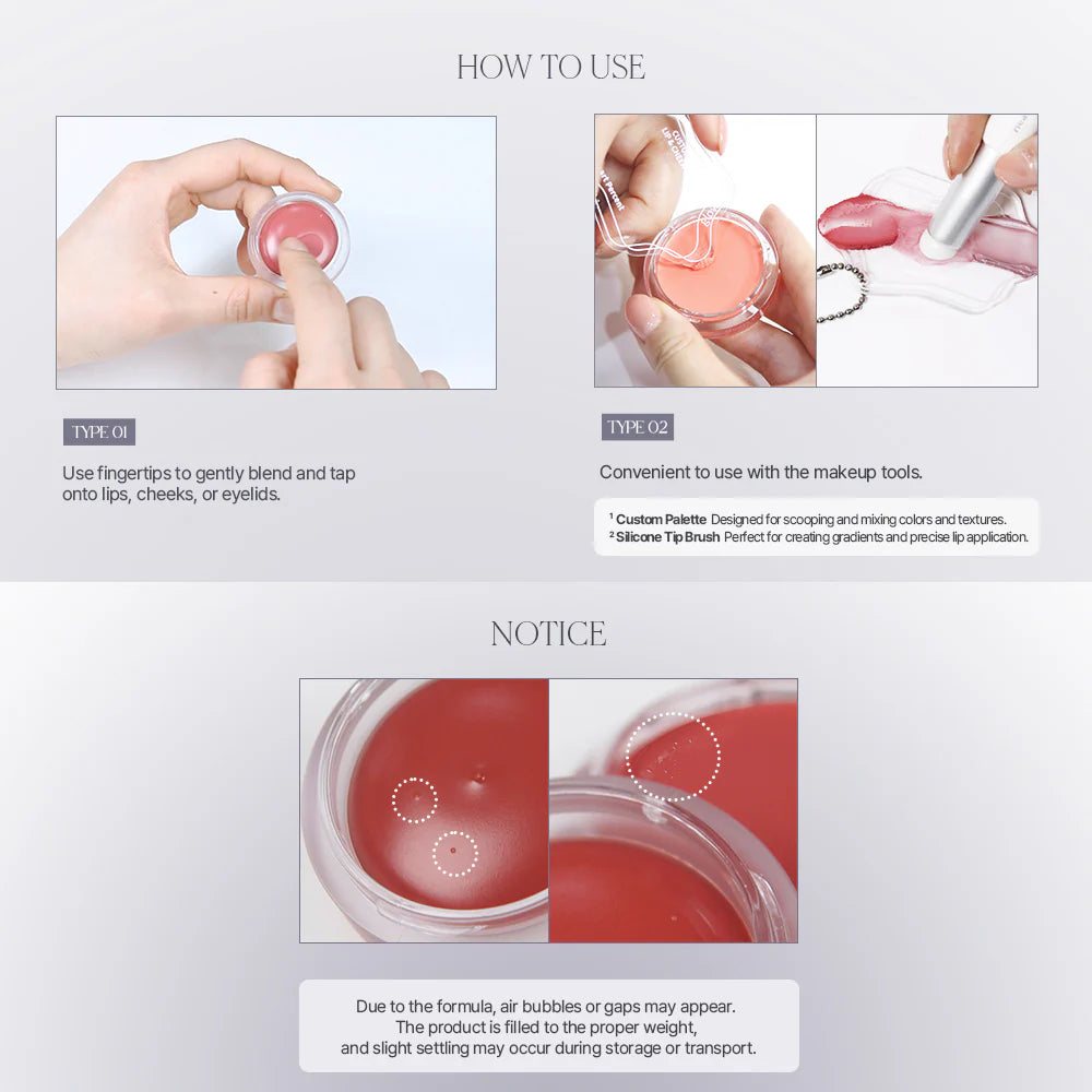 Heart Percent Dote on Mood Custom Lip & Cheek 4.7g Lip & Face Blush Heart Percent