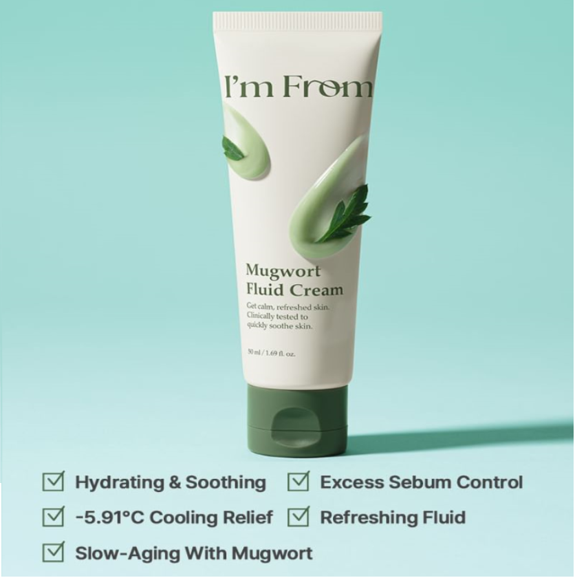 I'm From - Mugwort Fluid Cream (50ml)-thekimyoung.com