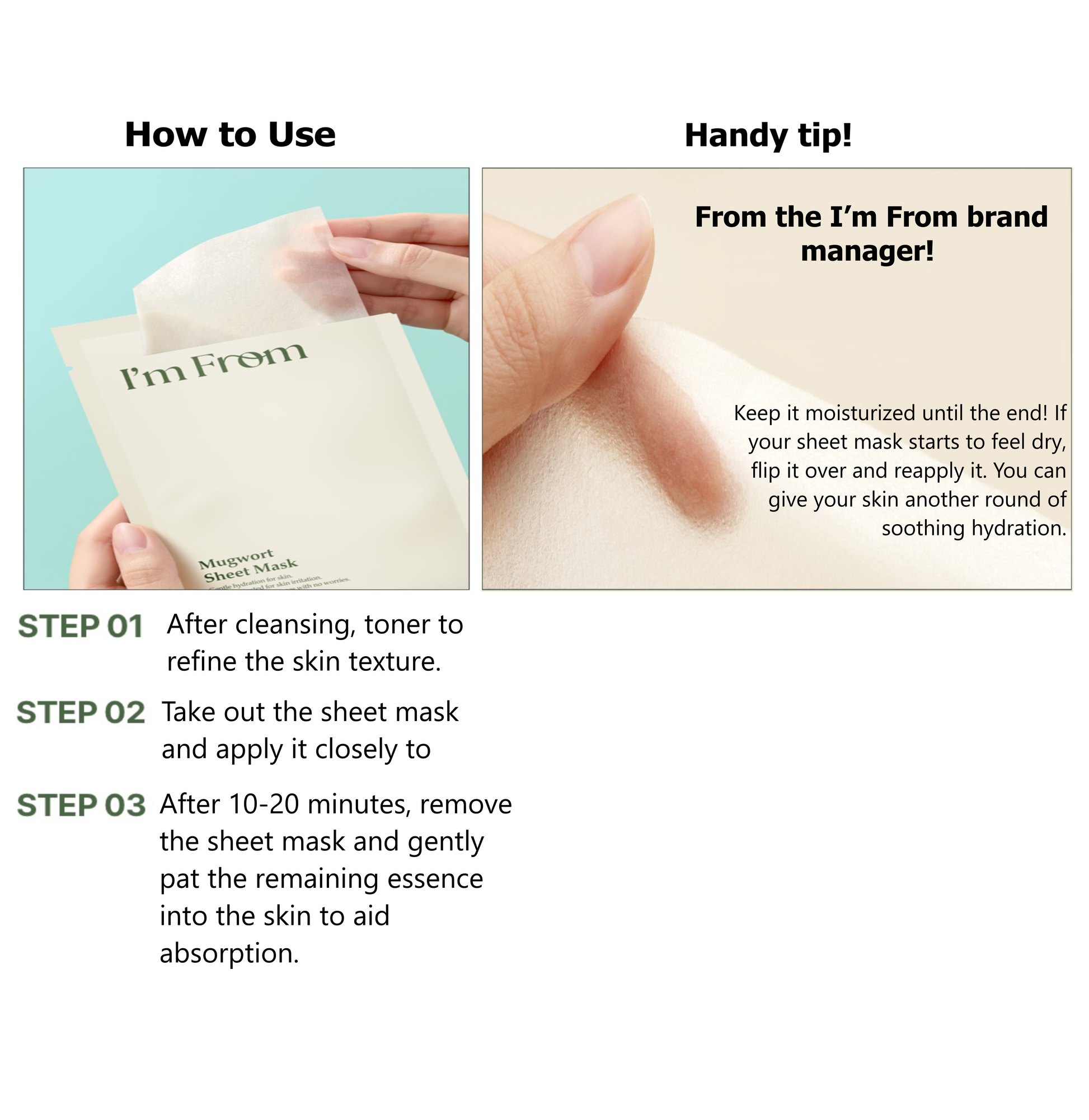 I'm From - Mugwort Sheet Mask (5 Sheets)-thekimyoung.com