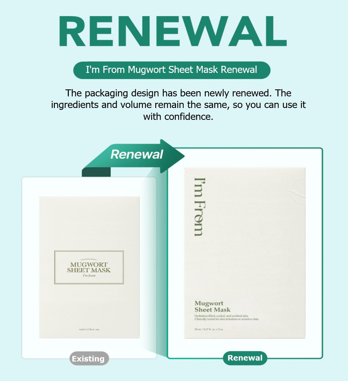 I'm From - Mugwort Sheet Mask (5 Sheets)-thekimyoung.com