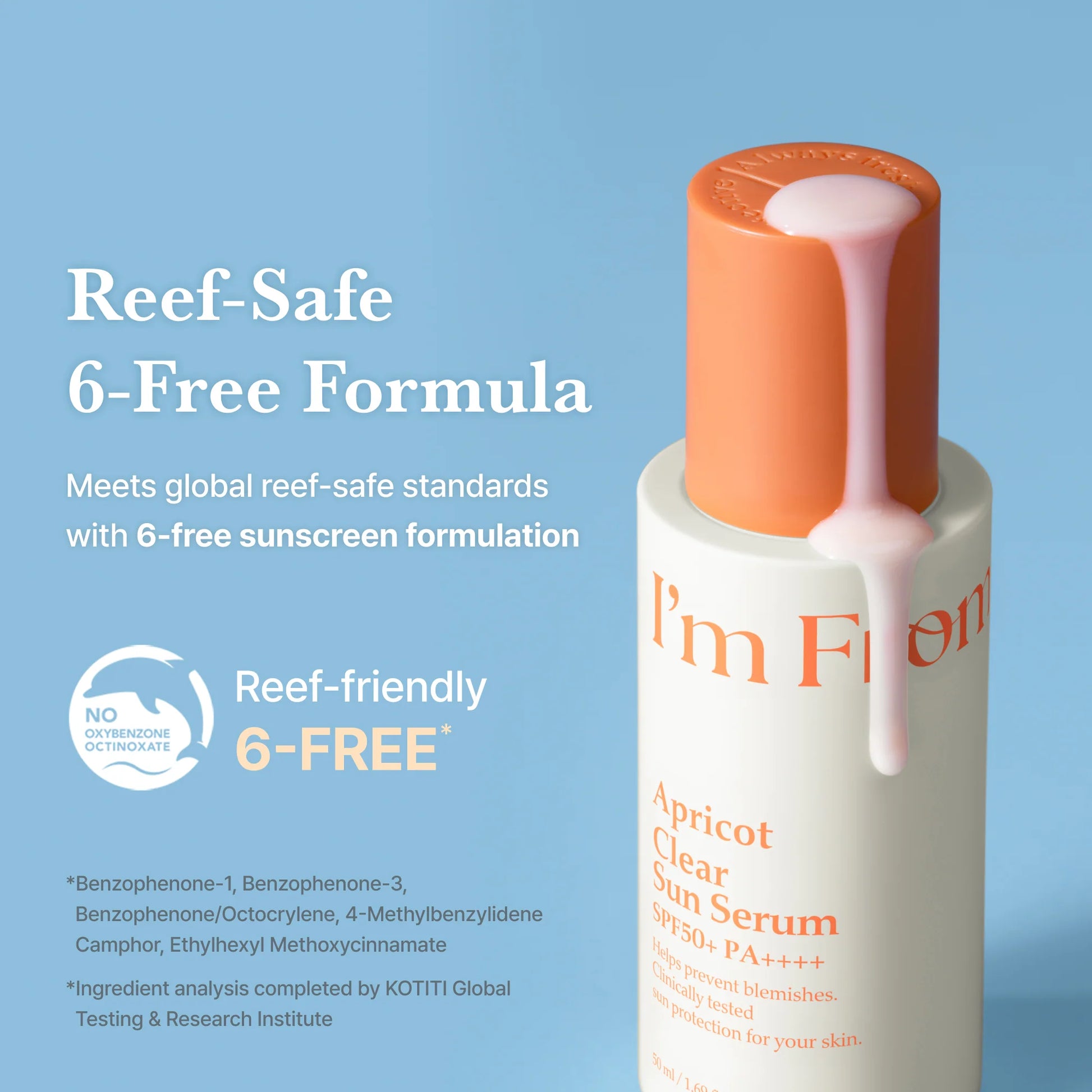 I'm From - Apricot Clear Sun Serum SPF 50+ PA++++ (50ml)-thekimyoung.com