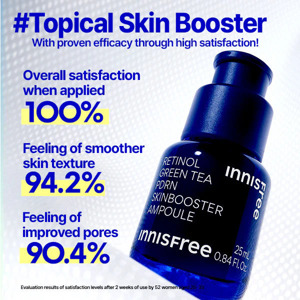Innisfree Retinol Green Tea PDRN Skin booster Ampoule-thekimyoung.com
