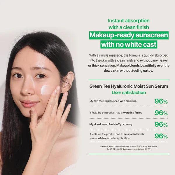 Innisfree Green Tea Hyaluronic Acid Moisture Sun Serum (50ml)-thekimyoung.com