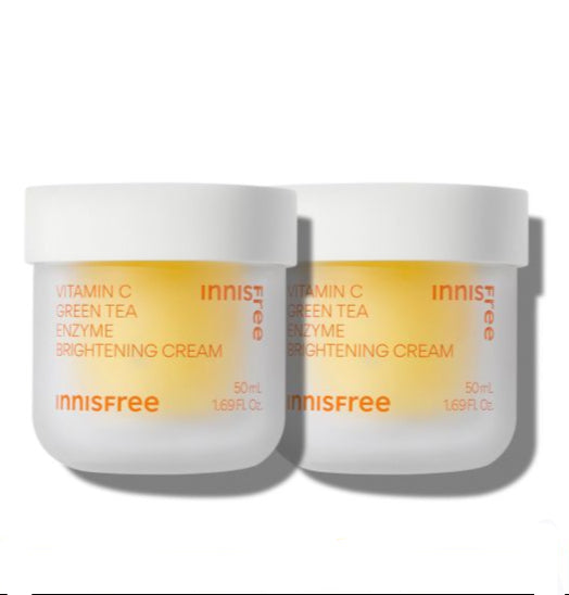 Innisfree Green Tea Enzyme Vitamin C Brightening Gel Cream 50ml+50ml Face Cream innisfree