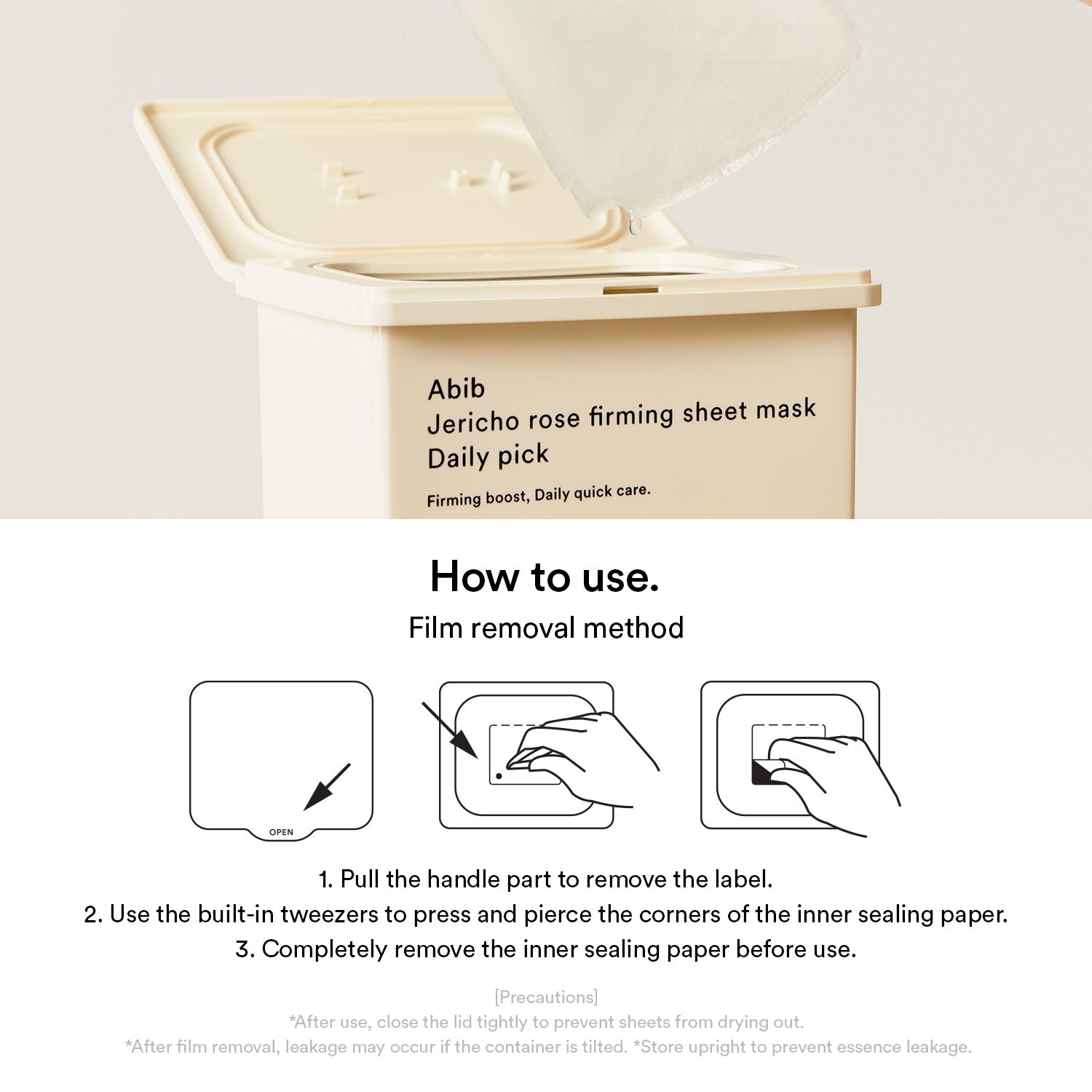 Abib - Jericho rose firming sheet mask Daily pick (30 sheets)-thekimyoung.com