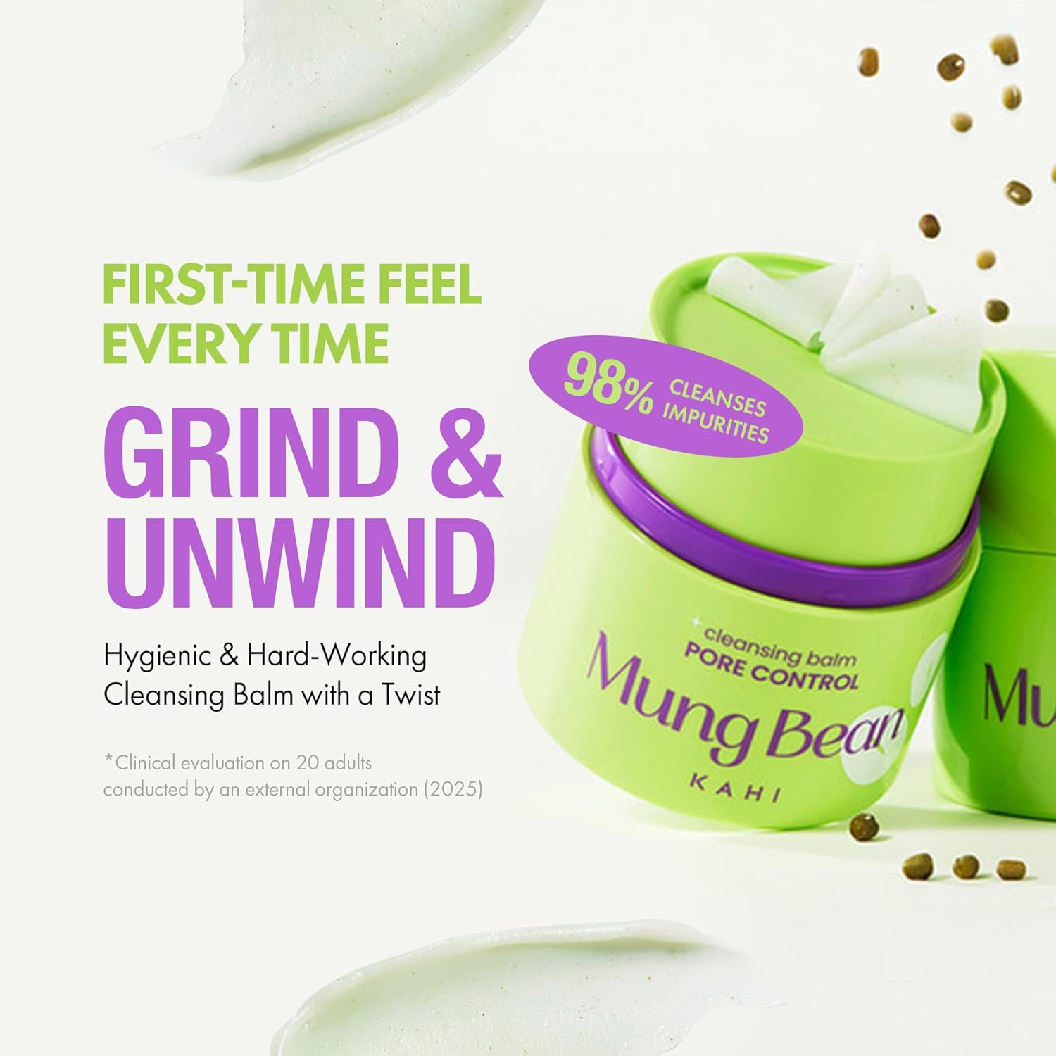 KAHI - Pore Control Mung Bean Cleansing Balm 50ml-thekimyoung.com