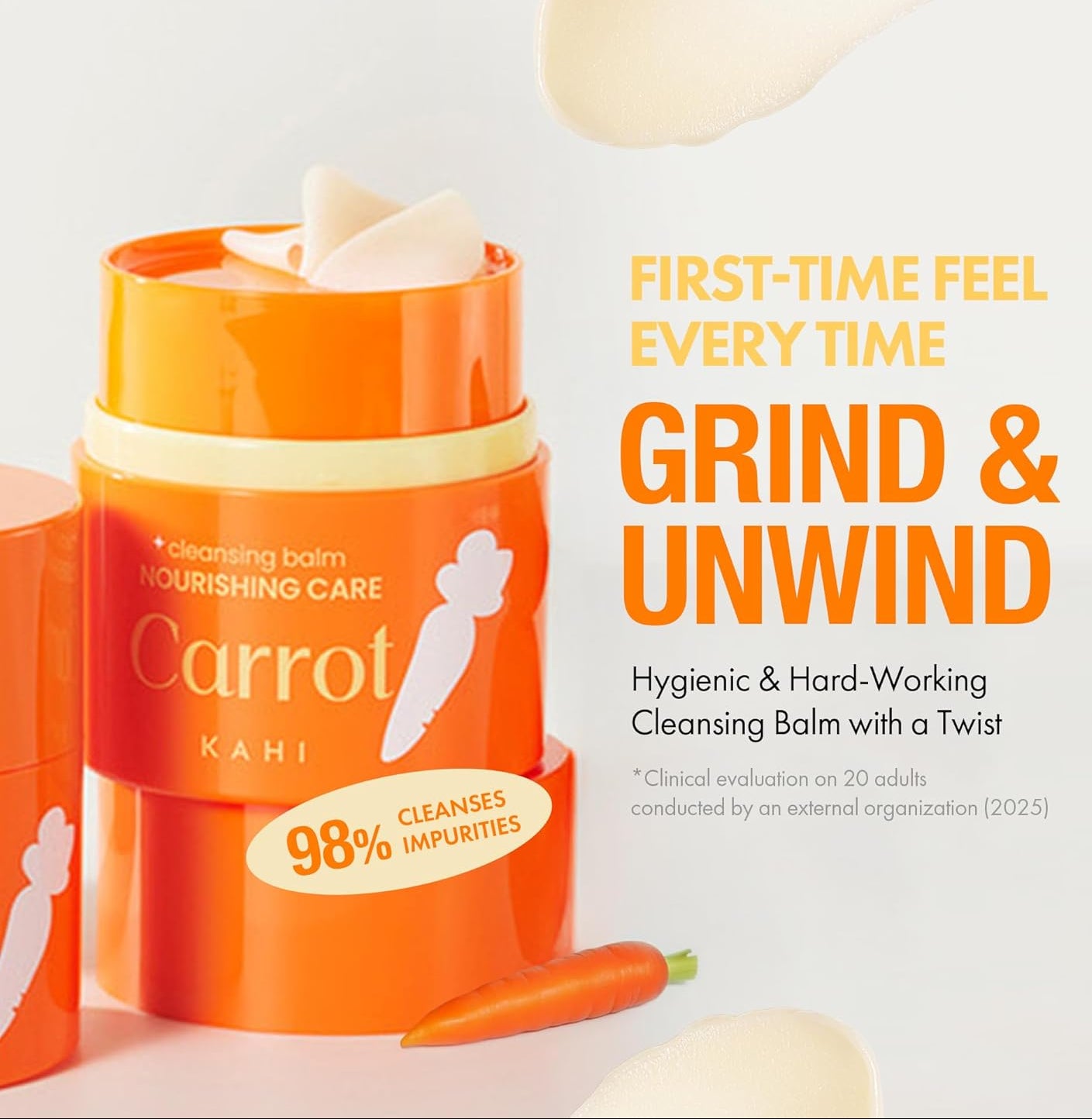 KAHI Nourishing Care Carrot Cleansing Balm 50ml-thekimyoung.com