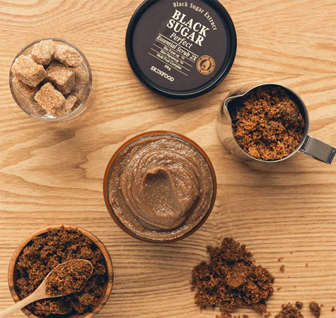 Skinfood Black Sugar Perfect Essential scrub 2X-thekimyoung.com