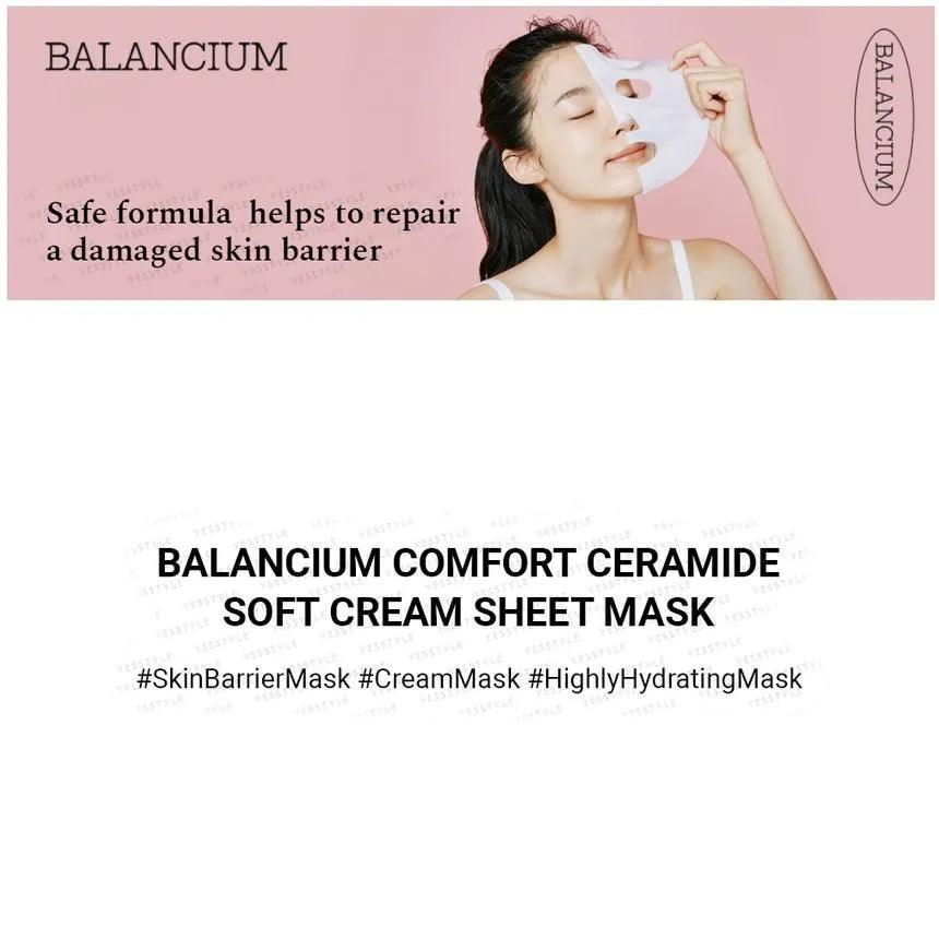 COSRX Balancium Comfort Ceramide Soft Cream Sheet Mask (10 Sheets)-thekimyoung.com