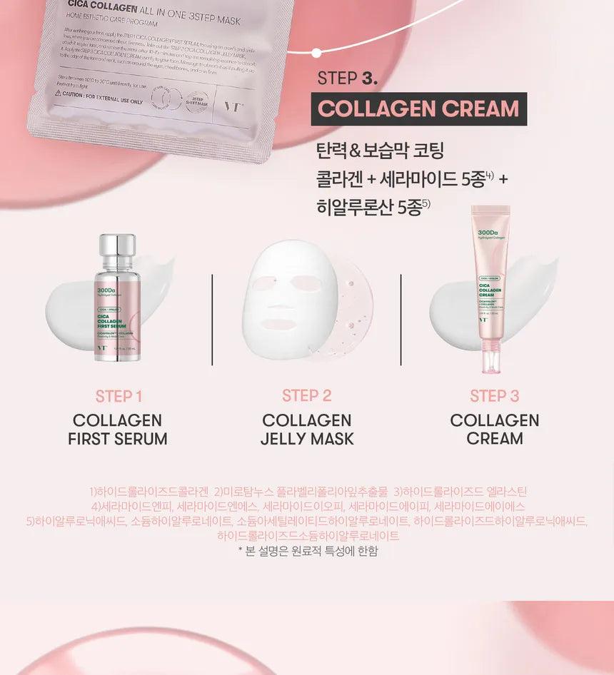 VT Cica Collagen All In One 3step Mask 1.5g+24g+1.5g Mask Sheet VT