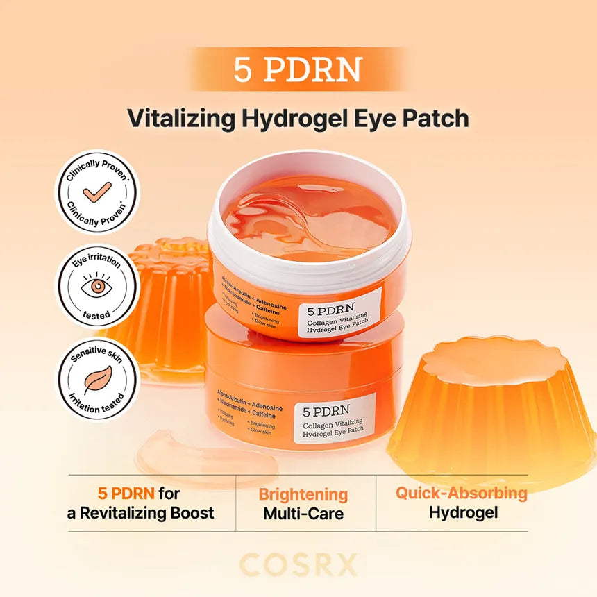 COSRX - 5 PDRN Collagen Vitalizing Hydrogel Eye Patch-thekimyoung.com