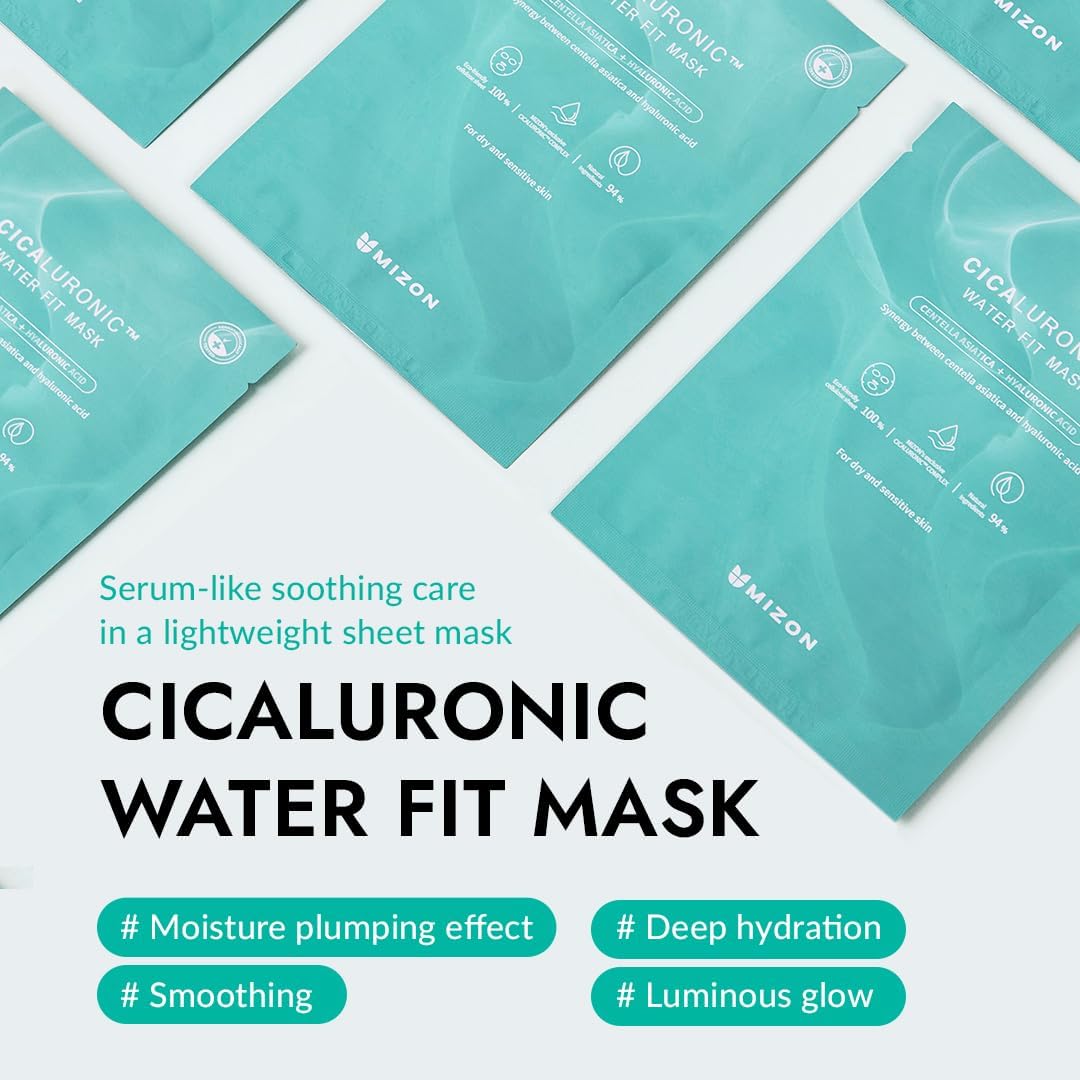 MIZON - Cicaluronic Water Fit Mask (10 Sheets)-thekimyoung.com
