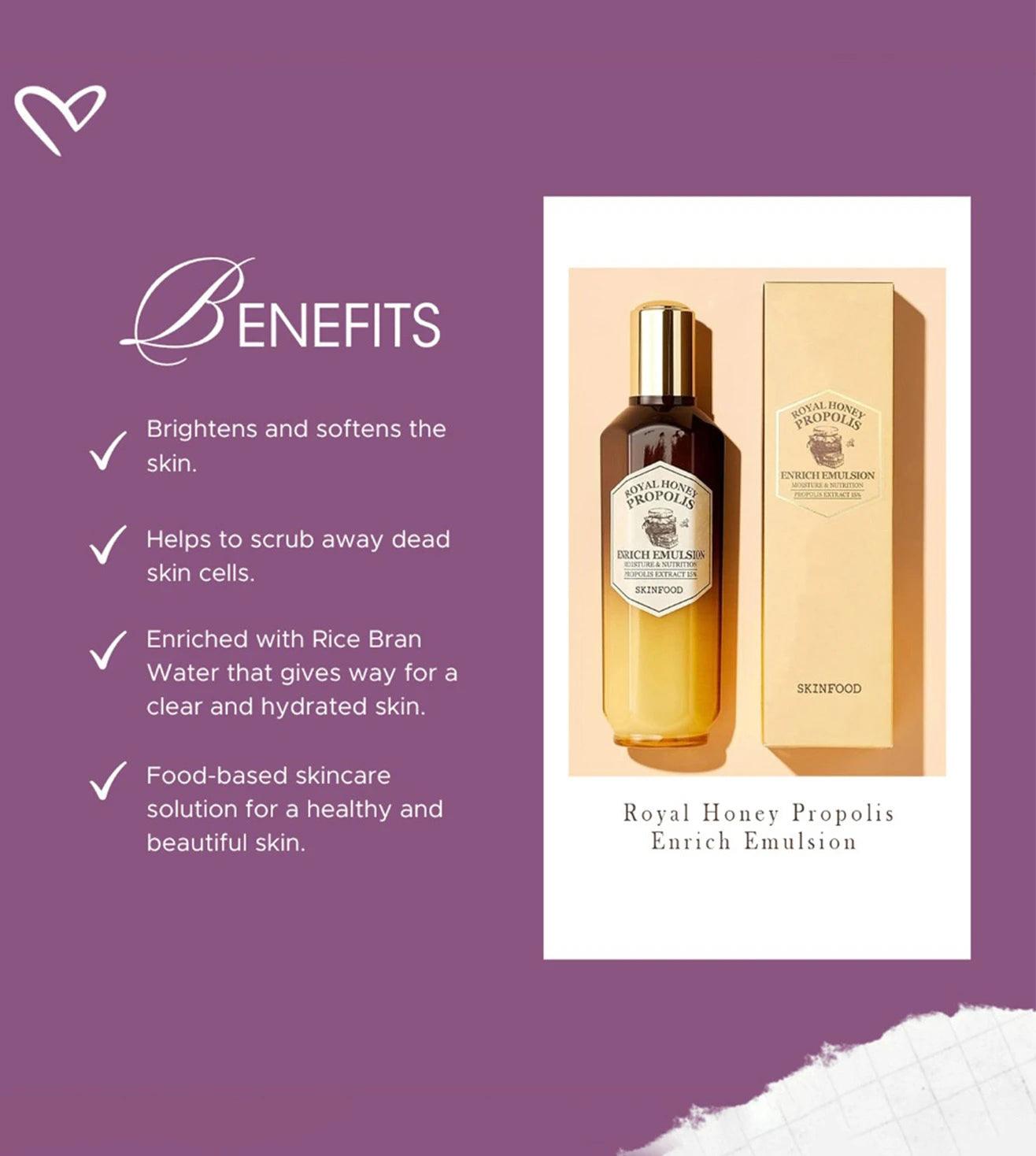SKINFOOD Royal Honey Propolis Enrich Emulsion 160ml-thekimyoung.com