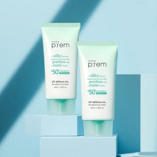 make p:rem UV Defense Me. No Sebum Sun Cream SPF50+ PA++++ ( 50ml + 50 ML ) Sunscreen make p:rem
