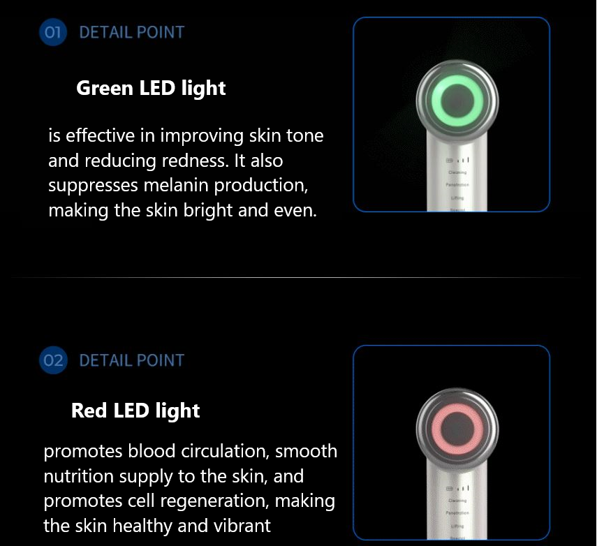 Mayhope Galvanic Massager High Frequency Cooling Facial Skin Care Beauty Device 5in1 Face Massager Mayhope