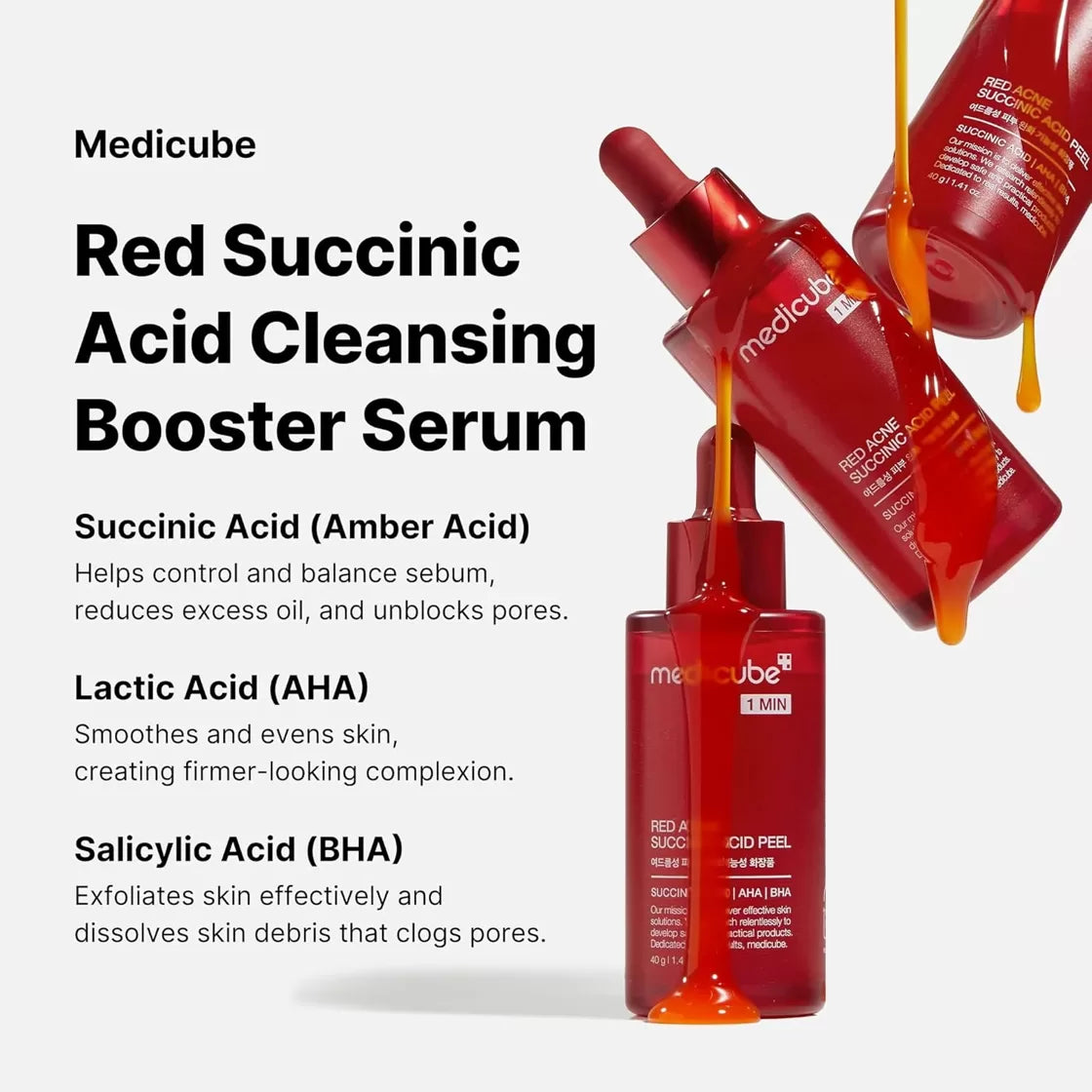 medicube Red Acne Succinic Acid Peel 40g-thekimyoung.com