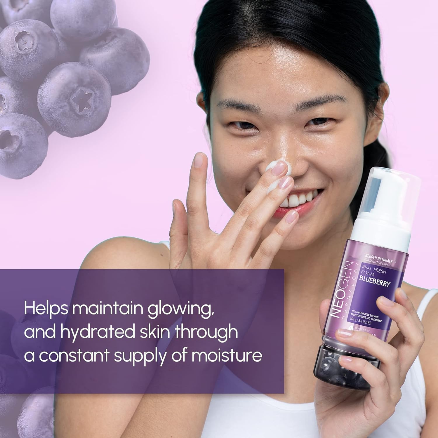 NEOGEN - Dermalogy Real Fresh Foam Blueberry (160ml)-thekimyoung.com