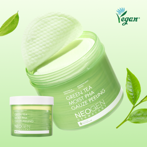 NEOGEN - Dermalogy Green Tea Moist PHA Gauze Peeling Pads 190ml, 30 sheets-thekimyoung.com