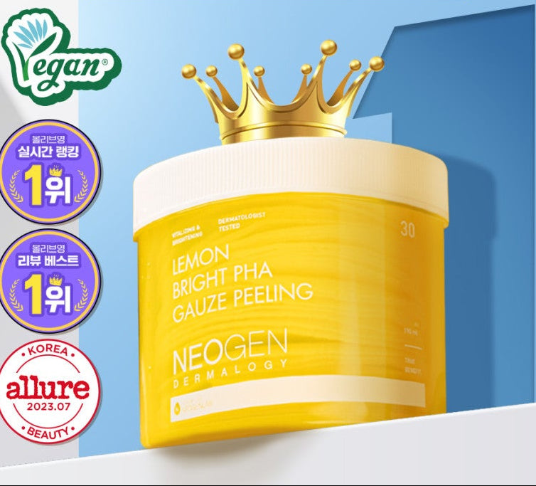 NEOGEN - Dermalogy Lemon Bright PHA Gauze Peeling 190ml, 30 Pads-thekimyoung.com