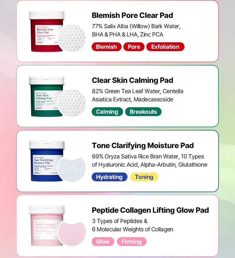 COSRX - One Step Original Tone Clarifying Moisture Pad (100 Pads)-thekimyoung.com