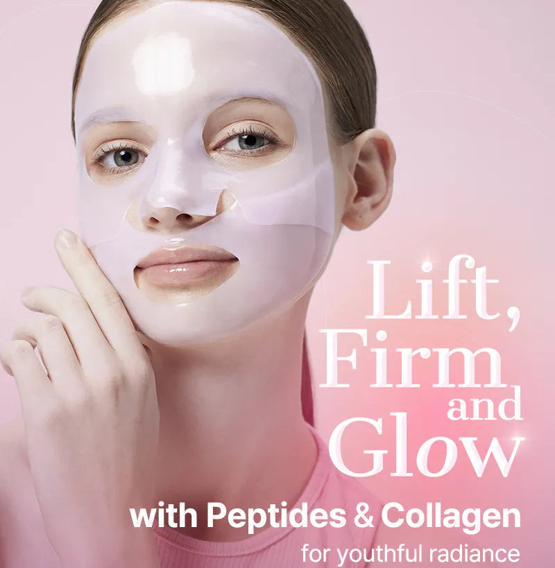 COSRX - The Peptide Collagen Lifting Glow Hydrogel Mask (3 Sheets)-thekimyoung.com