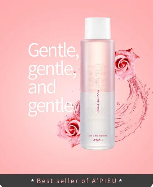 A'pieu Mineral Lip & Eye Remover Sweet Rose 100ml-thekimyoung.com