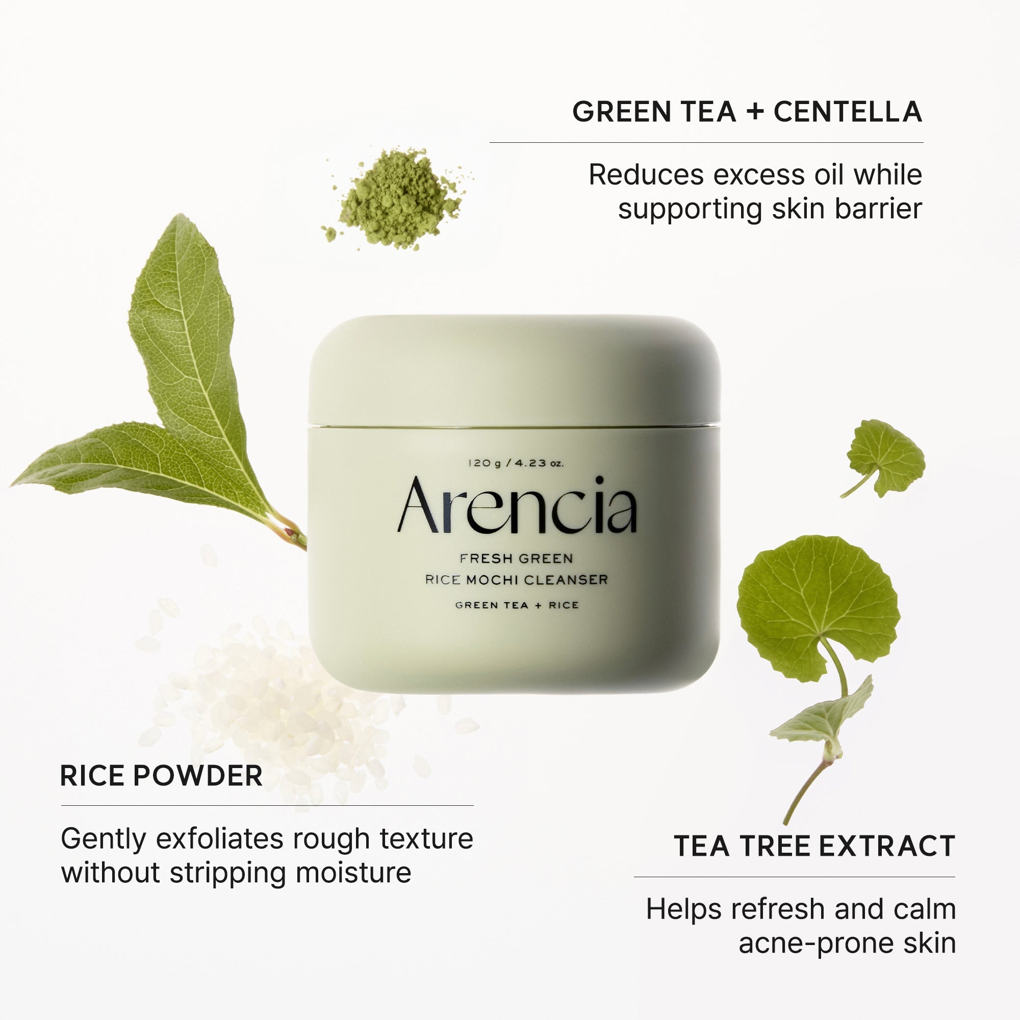 Arencia - Fresh Green Rice Mochi Cleanser (120g)-thekimyoung.com