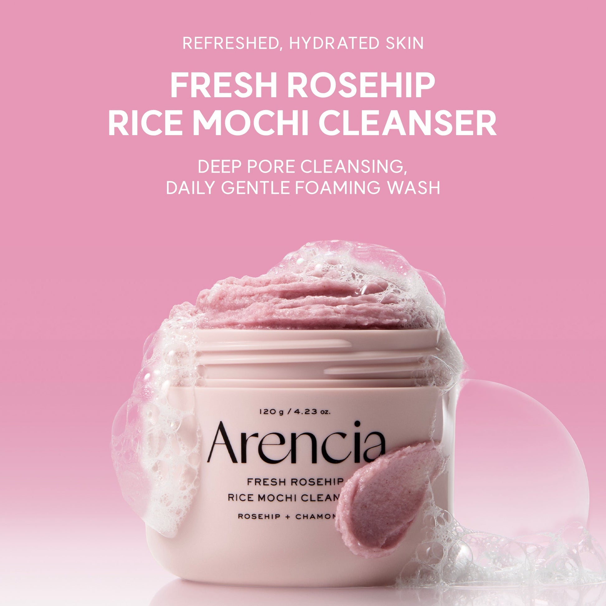 Arencia - Fresh Rosehip Mochi Cleanser (120g)-thekimyoung.com