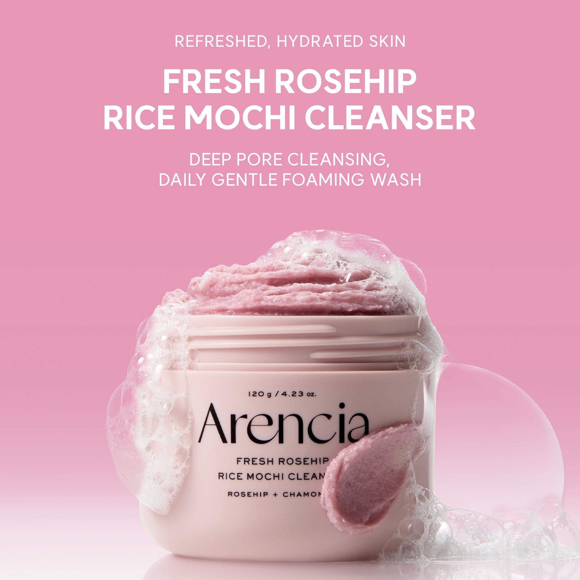 Arencia - Fresh Rosehip Mochi Cleanser (120g)-thekimyoung.com