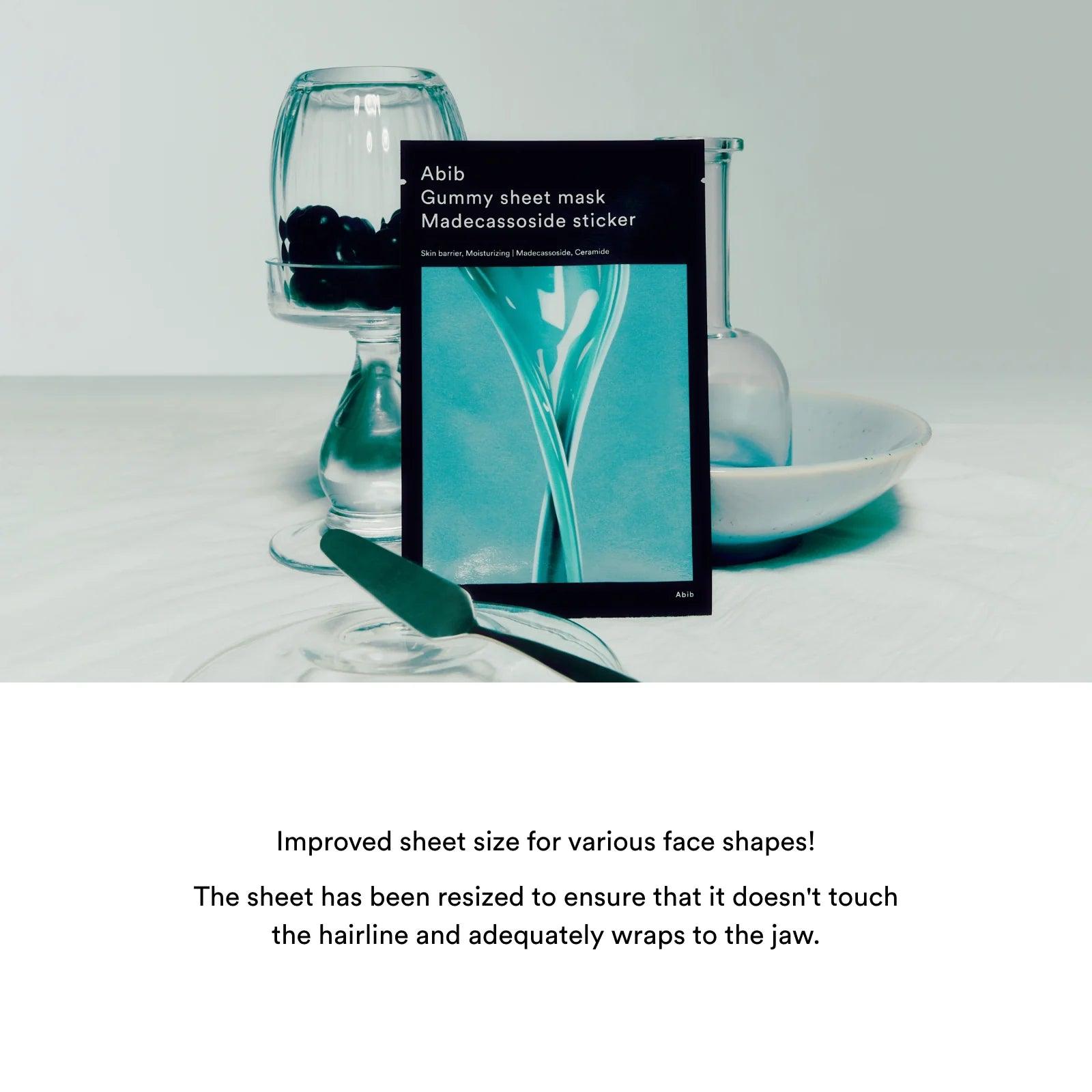 Abib Gummy sheet mask Madecassoside sticker 27ml X 10 Pc Mask Sheet Abib