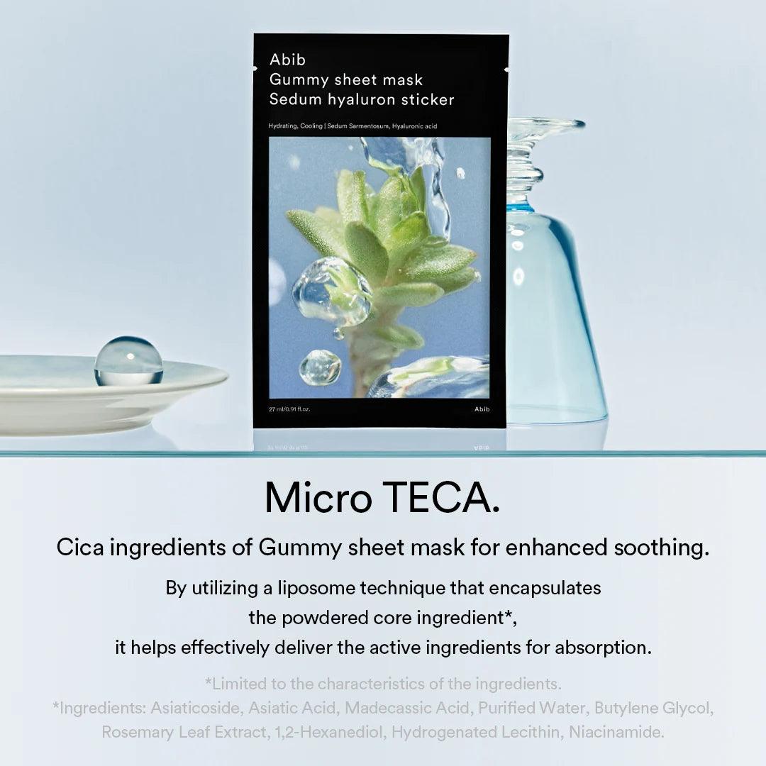 Abib Gummy Sheet Mask Sedum Hyaluron Sticker (10 sheets) Mask Sheet Abib