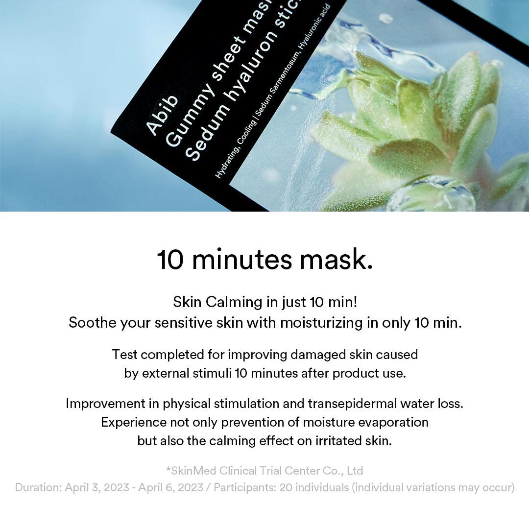 Abib Gummy Sheet Mask Sedum Hyaluron Sticker (10 sheets) Mask Sheet Abib