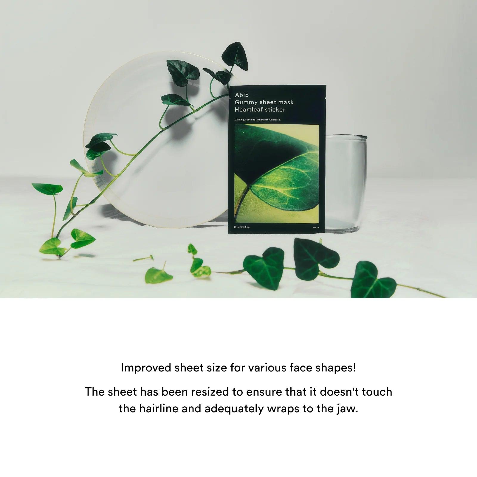 Abib Gummy sheet mask Heartleaf sticker 27ml X 10pc Mask Sheet Abib