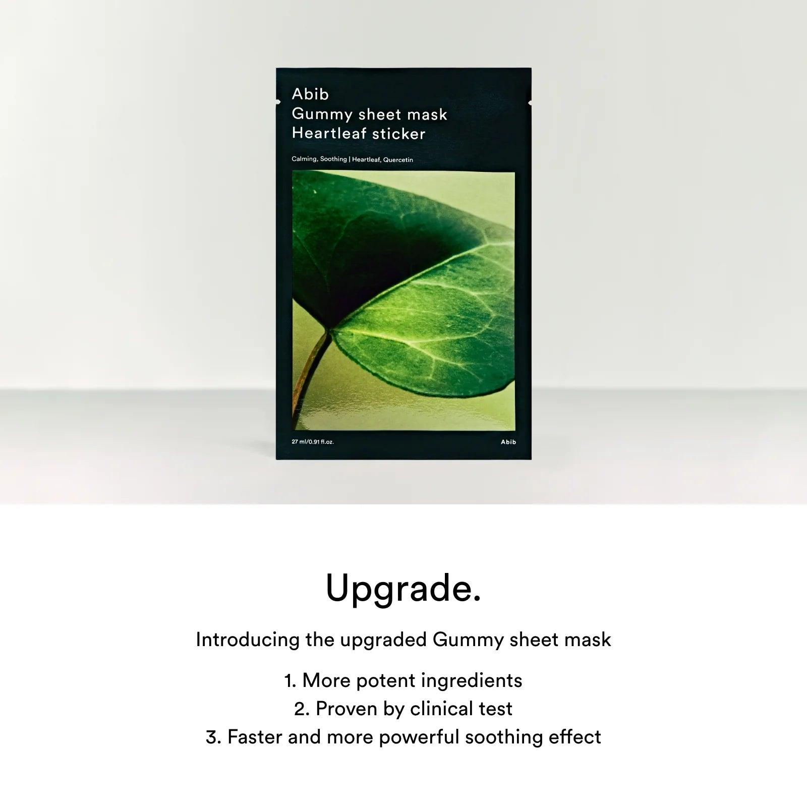 Abib Gummy sheet mask Heartleaf sticker 27ml X 10pc Mask Sheet Abib