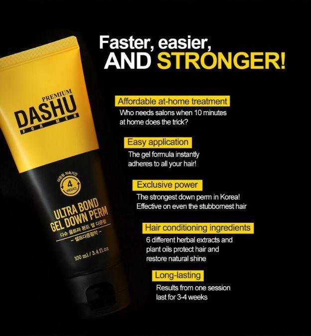 DASHU For Men Premium Ultra Bond Gel Down Perm 100ml-thekimyoung.com