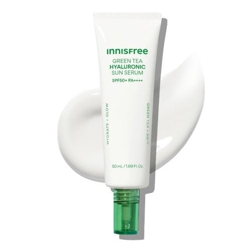 Innisfree Green Tea Hyaluronic Acid Moisture Sun Serum (50ml)-thekimyoung.com