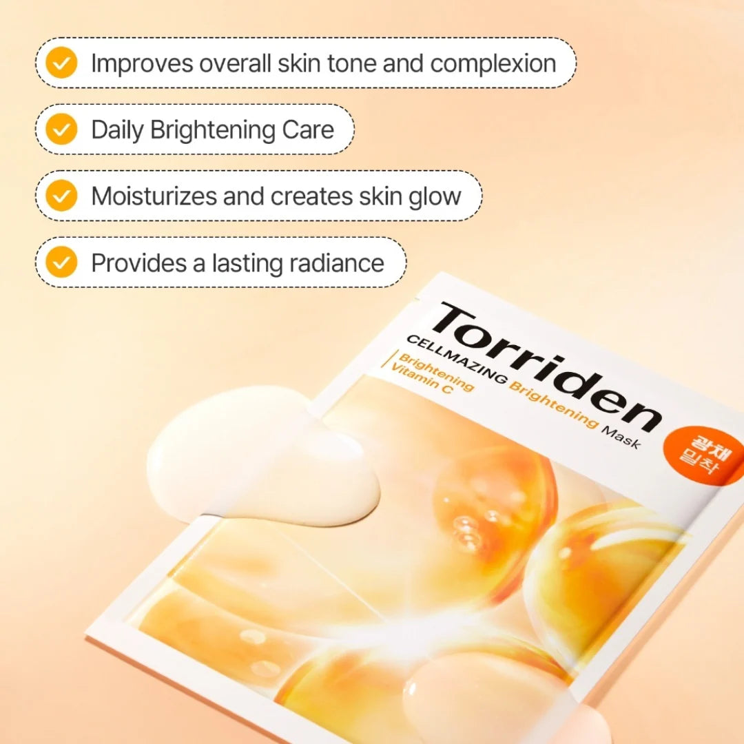 Torriden - Cellmazing Vita C Brightening Mask Sheet (10 Sheets)-thekimyoung.com