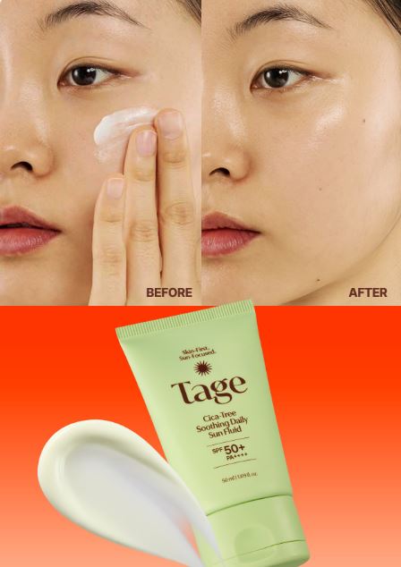 Tage - Cica-Tree Soothing Daily Sun Fluid 50ml-thekimyoung.com