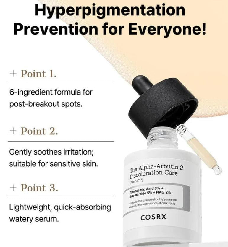 COSRX The Alpha-Arbutin 2 Discoloration Care Serum 50ml-thekimyoung.com