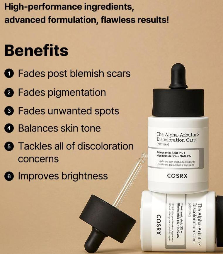 COSRX The Alpha-Arbutin 2 Discoloration Care Serum 50ml-thekimyoung.com